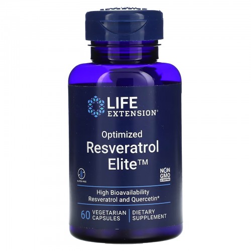 Life Extension, оптимизированный ресвератрол, 60 вегетарианских капсул Life Extension, оптимизированный ресвератрол, 60 вегетарианских капсул